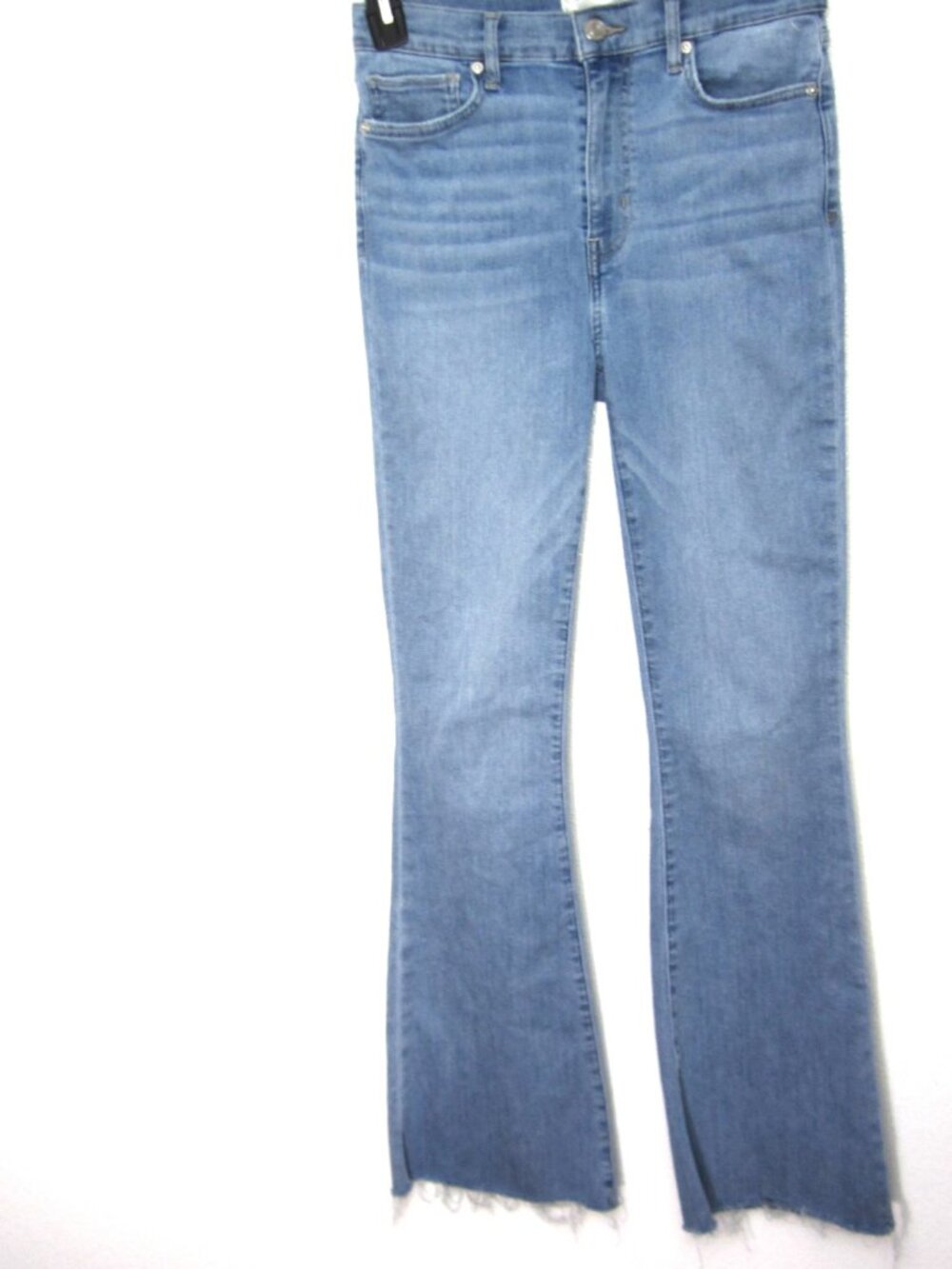 Frame 28 Wilson Raw After Raw Hem Flare Jeans High Waist Cotton Blend - Picture 3 of 10